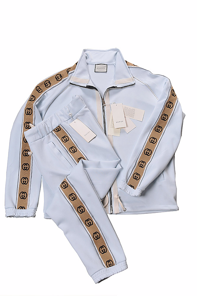Mens Designer Clothes | GUCCI Menâ??s jogging suit with GG stripes 187