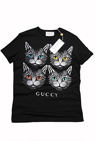 Mens Designer Clothes | GUCCI Men's Mystic Cat print T-Shirt #223