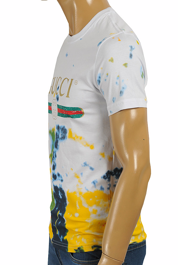 Mens Designer Clothes | GUCCI cotton T-shirt with multicolor print #232