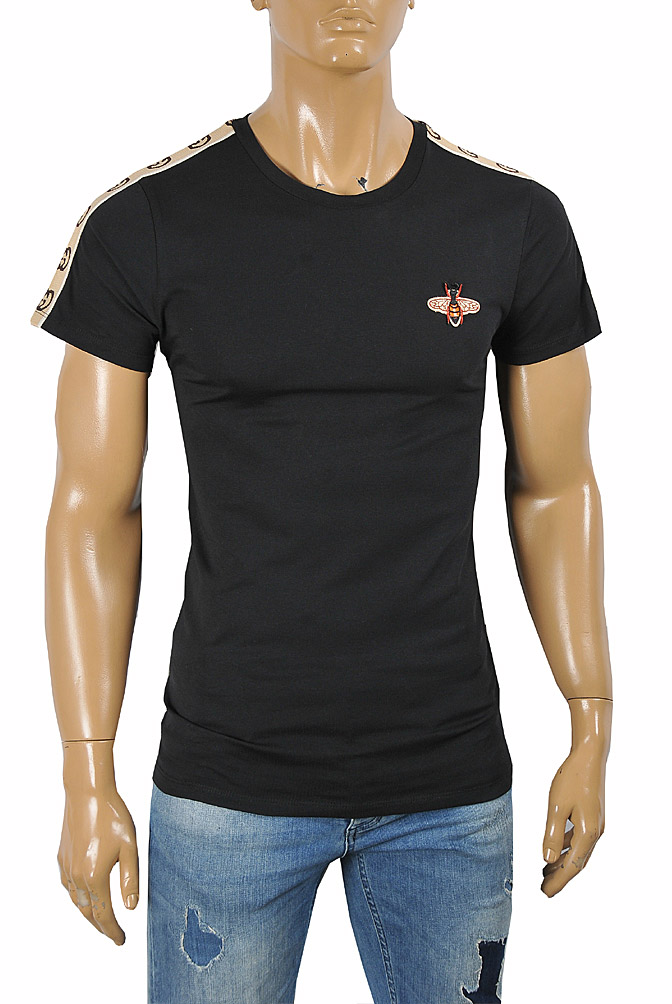 Mens Designer Clothes | GUCCI Menâ??s cotton t-shirt with Bee appliquÃ© 279