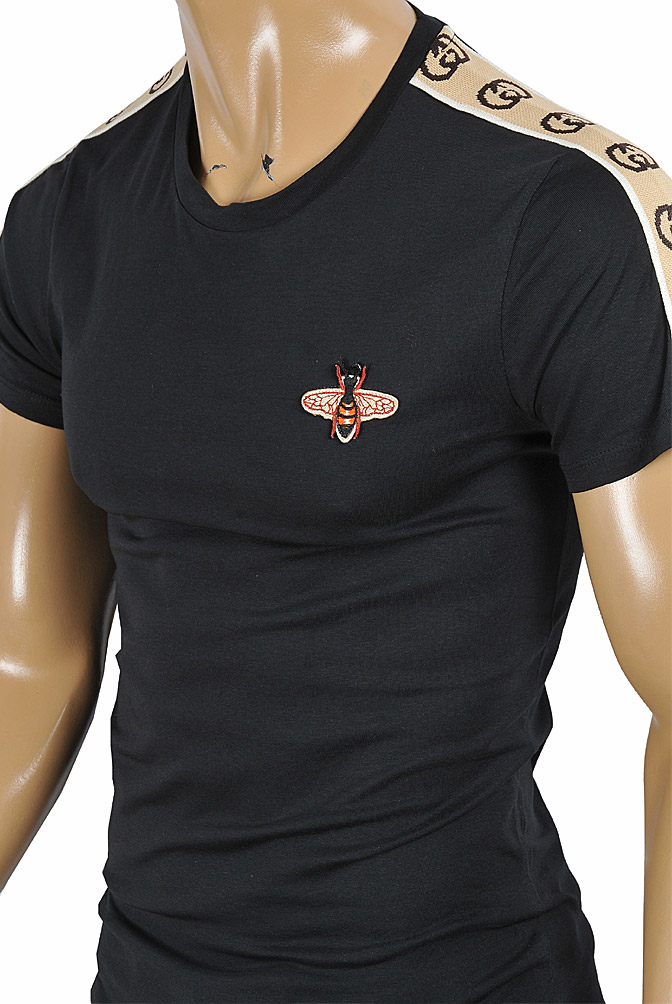 Mens Designer Clothes | GUCCI Menâ??s cotton t-shirt with Bee appliquÃ© 279