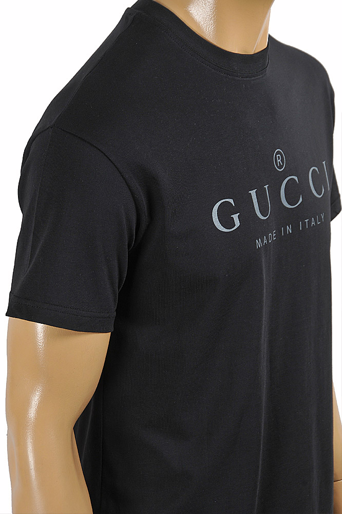 Mens Designer Clothes | GUCCI cotton T-shirt with front logo print 292