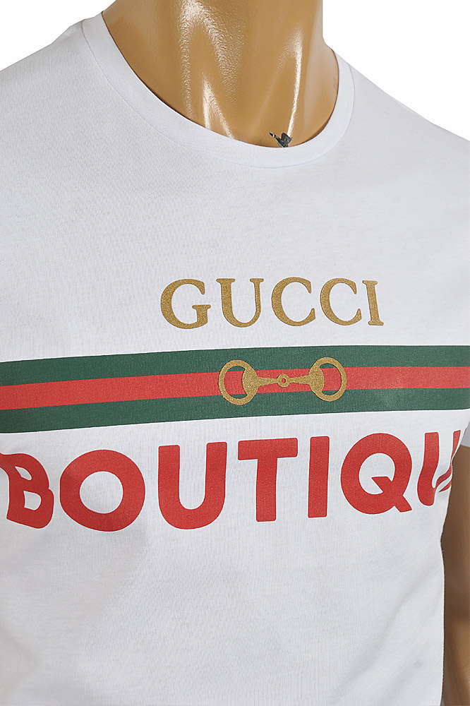 Mens Designer Clothes | GUCCI Menâ??s Boutique print  T-shirt 299