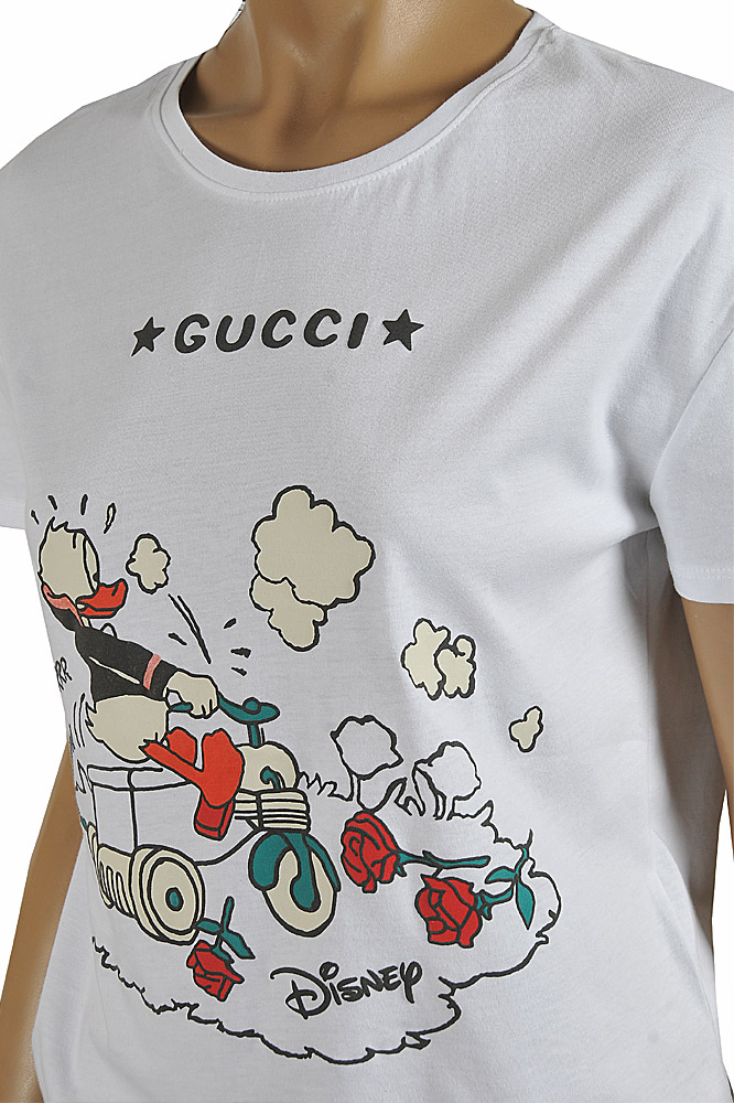 Womens Designer Clothes | Disney x Gucci Donald Duck T-shirt, Women 308