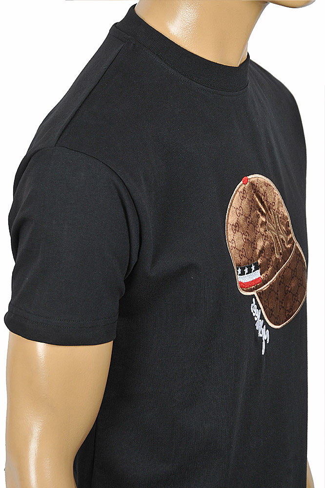Mens Designer Clothes | GUCCI GG T-shirt with baseball hat applique 311