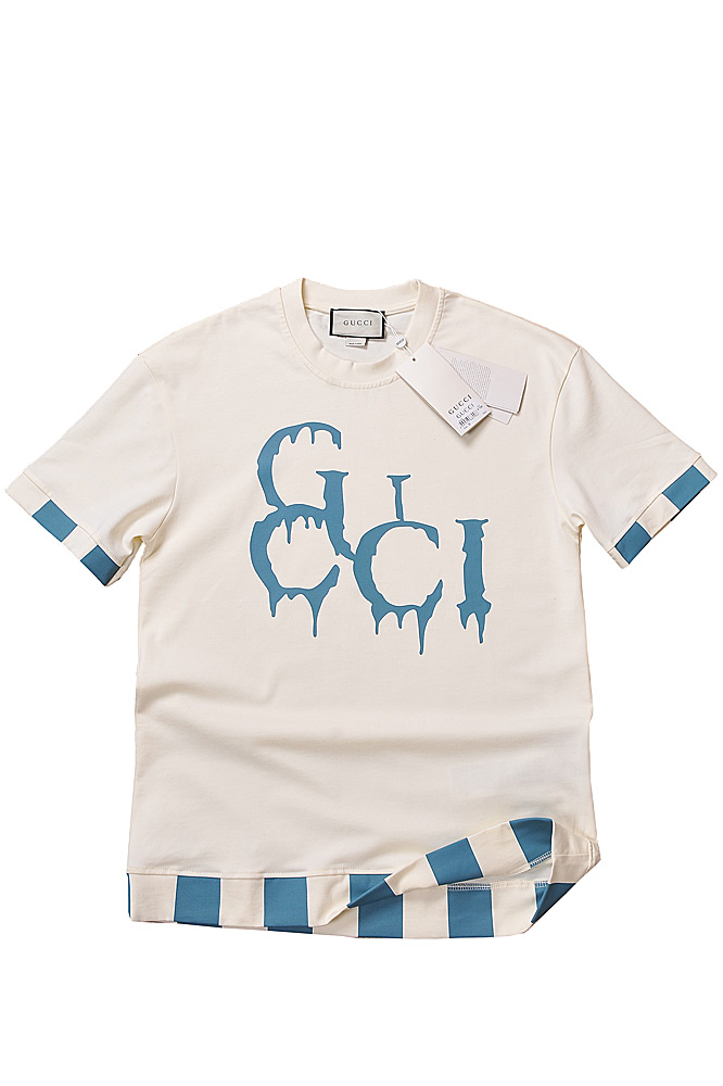 Mens Designer Clothes | GUCCI cotton T-shirt with front print 316