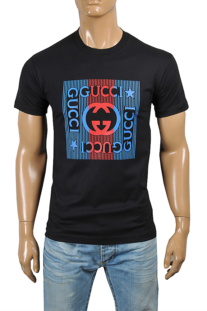 Mens Designer Clothes | GUCCI cotton T-shirt with front print 319