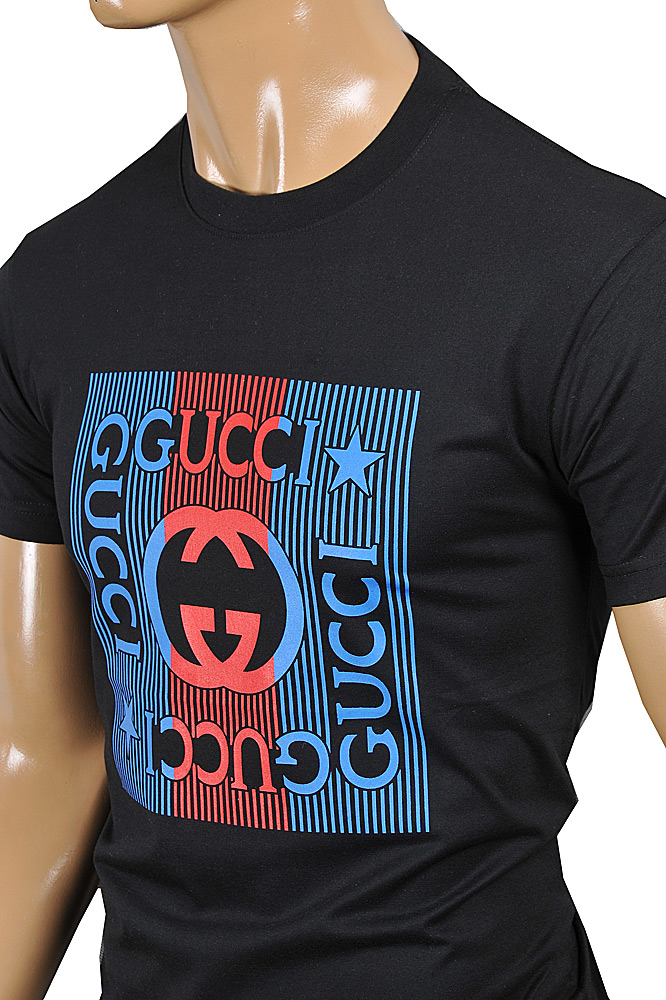 Mens Designer Clothes | GUCCI cotton T-shirt with front print 319