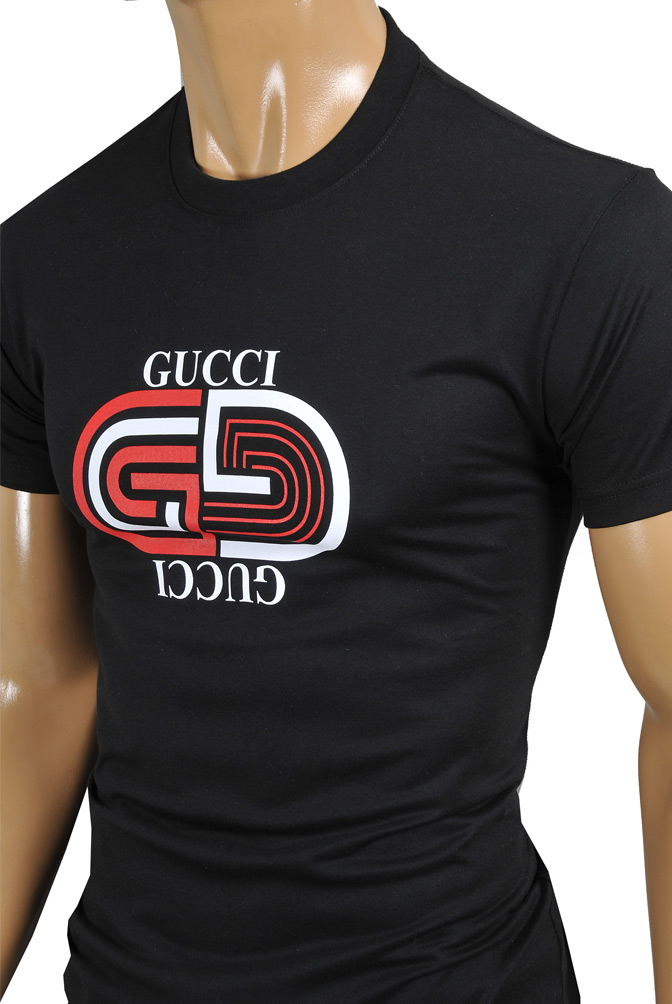 Mens Designer Clothes | GUCCI cotton T-shirt with front print 321