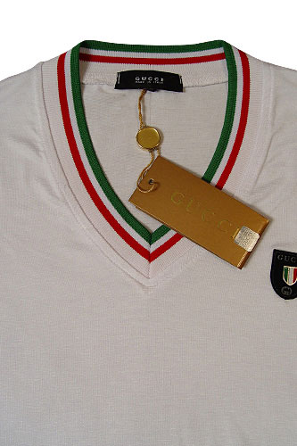 Mens Designer Clothes | GUCCI Mens V-Neck Short Sleeve Tee #74