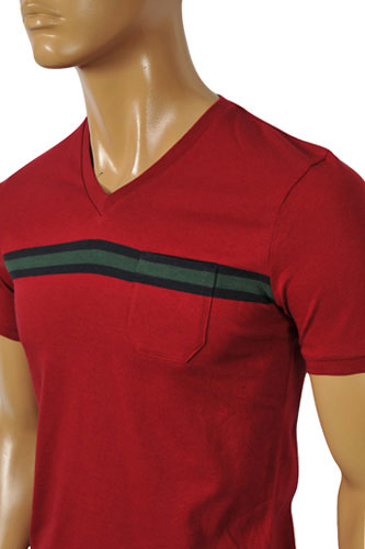 Mens Designer Clothes | GUCCI Men's V-Neck Short Sleeve Tee #94