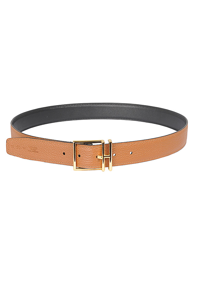 Mens Designer Clothes | HERMES Unisex Reversible Leather Belt 91