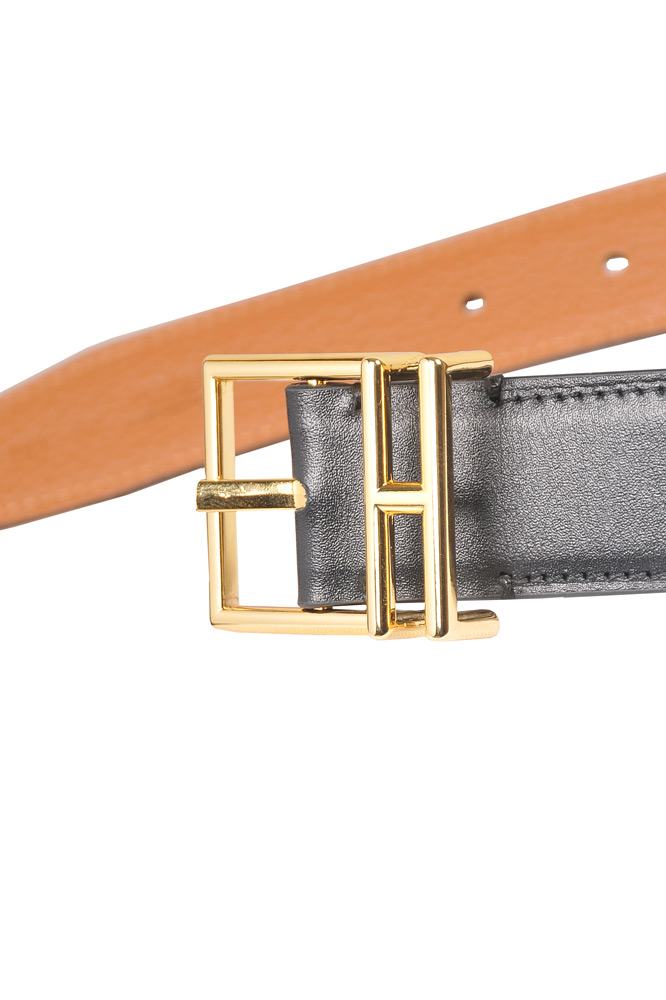 Mens Designer Clothes | HERMES Unisex Reversible Leather Belt 91