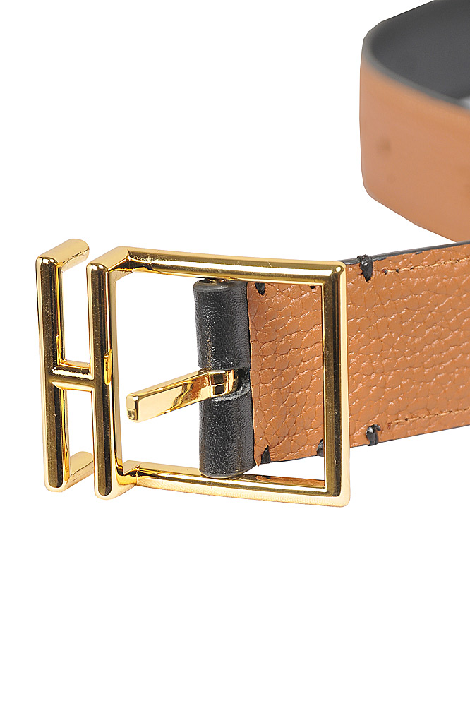 Mens Designer Clothes | HERMES Unisex Reversible Leather Belt 91