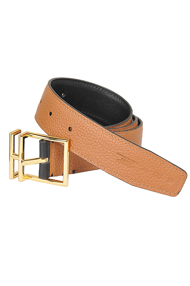 Mens Designer Clothes | HERMES Unisex Reversible Leather Belt 91