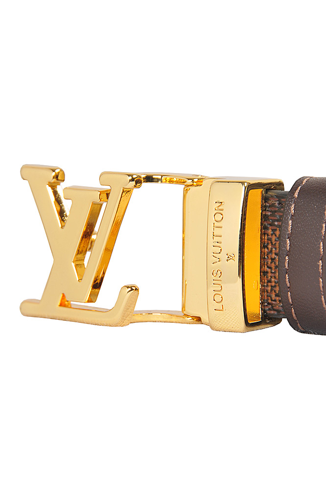 Womens Designer Clothes | LOUIS VUITTON leather women belt with gold buckle 87