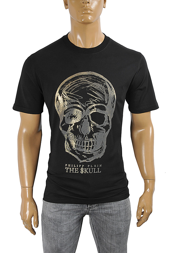 Mens Designer Clothes | Philipp Plein rhinestone skull crew neck t-shirt 11