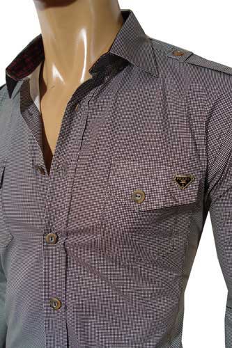 Mens Designer Clothes | PRADA Dress Slim Fit Shirt #42