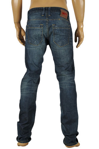 Mens Designer Clothes | PRADA Men's Normal Fit Wash Denim Jeans #22