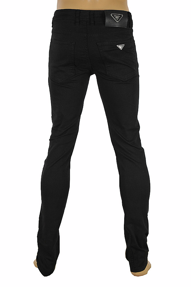 Mens Designer Clothes | PRADA Classic Slim Fit Men's Jeans in Black 28