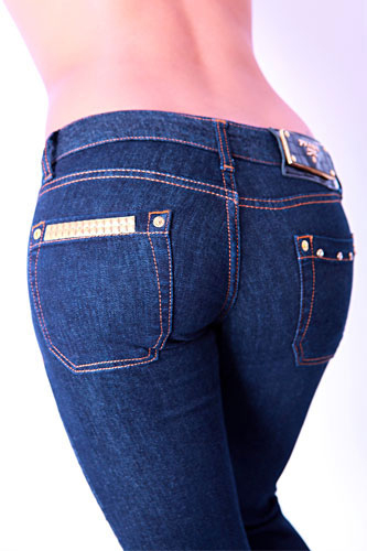 Womens Designer Clothes | PRADA Ladies Classic Jeans In Navy Blue #9