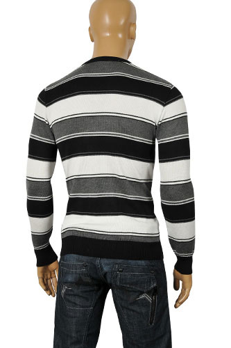 Mens Designer Clothes | PRADA V-Neck Fitted Men's Sweater #11