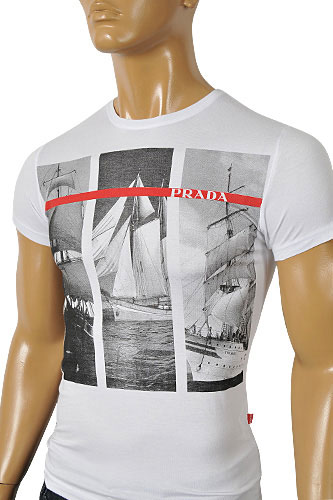 Mens Designer Clothes | PRADA Men's Short Sleeve Tee #71