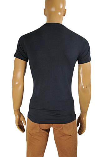 Mens Designer Clothes | PRADA Men's Short Sleeve Tee In Navy Blue #92