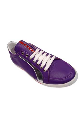 Designer Clothes Shoes | PRADA Ladies Leather Sneakers Shoes #121