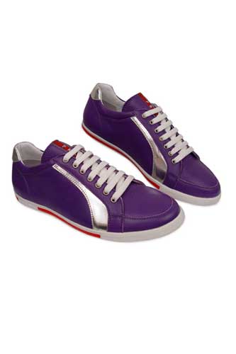Designer Clothes Shoes | PRADA Ladies Leather Sneakers Shoes #121