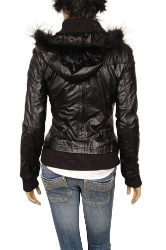 Womens Designer Clothes | TodayFashion Ladies Artificial Leather/Fur Jacket #312