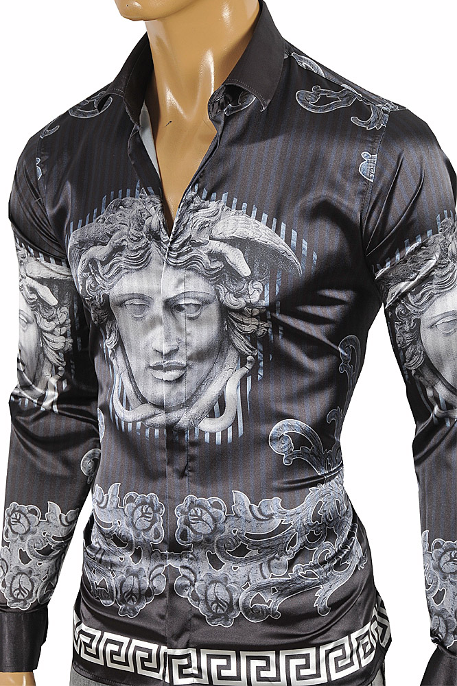 Mens Designer Clothes | VERSACE Medusa Men's Dress Shirt 176