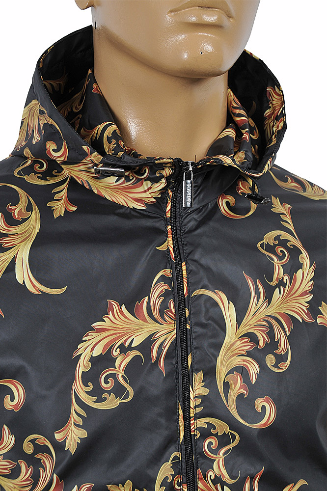 Mens Designer Clothes | VERSACE Men's Zip up Hooded Jacket #23