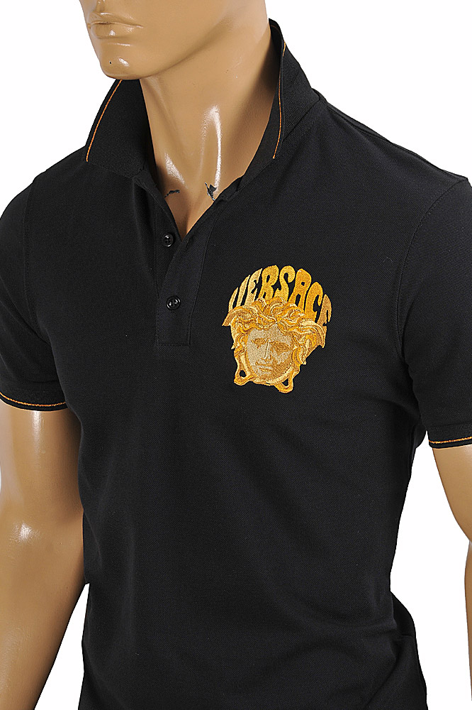 Mens Designer Clothes | VERSACE Medusa polo shirt with front embroidery 189