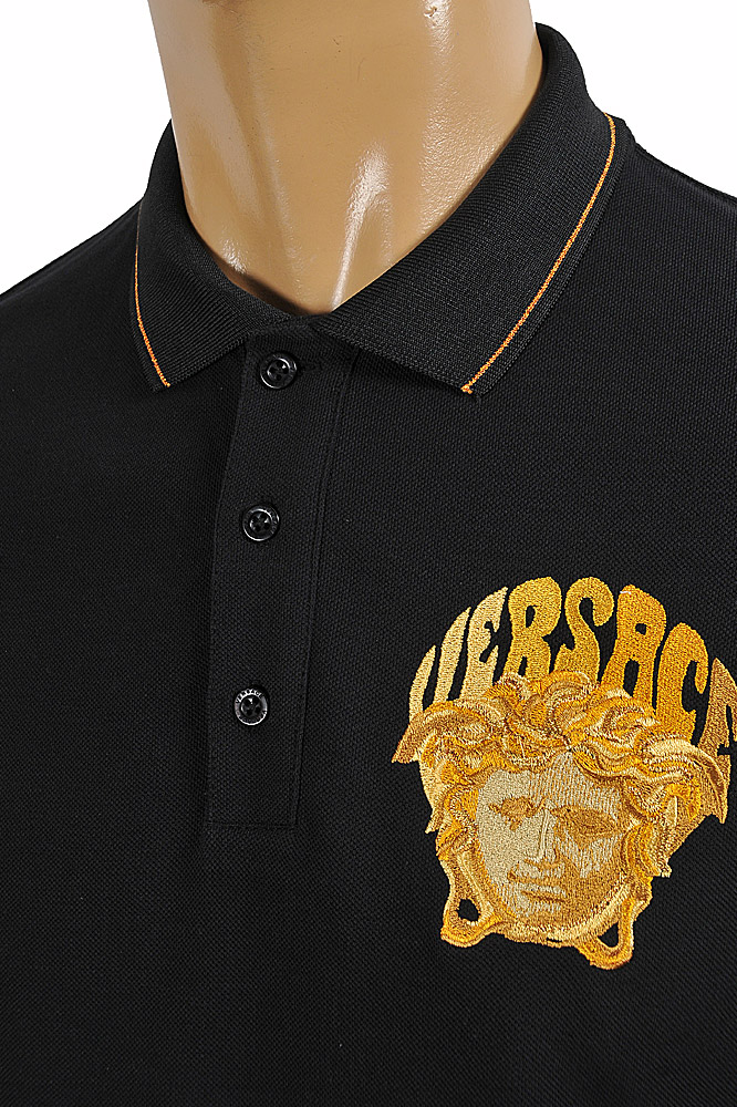 Mens Designer Clothes | VERSACE Medusa polo shirt with front embroidery 189