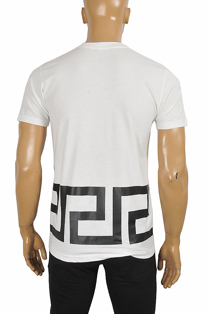 Mens Designer Clothes | VERSACE men's t-shirt with front logo print 122