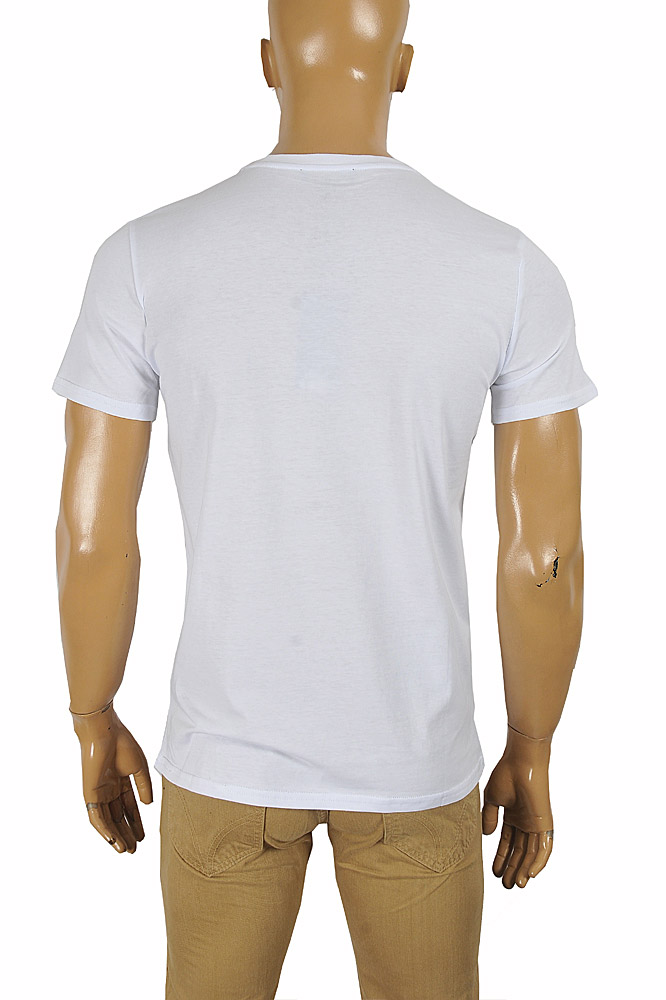 Mens Designer Clothes | VERSACE men's t-shirt with front embroidery 123