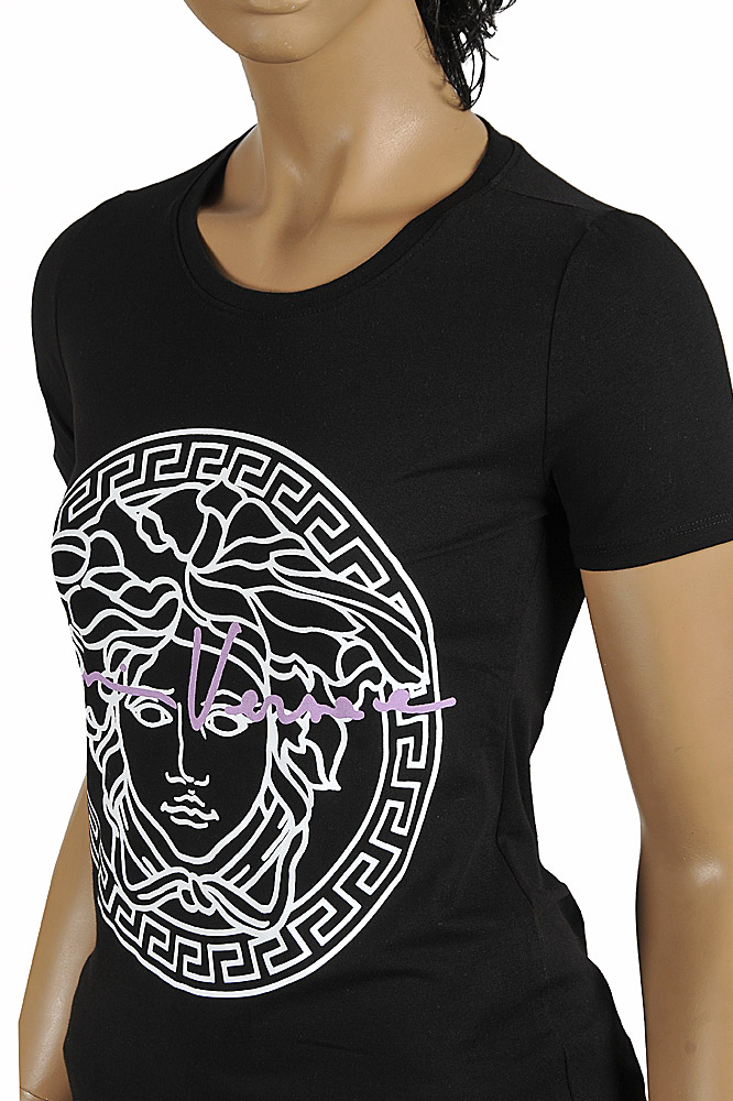 Womens Designer Clothes | VERSACE Womenâ??s Medusa Print T-Shirt 132