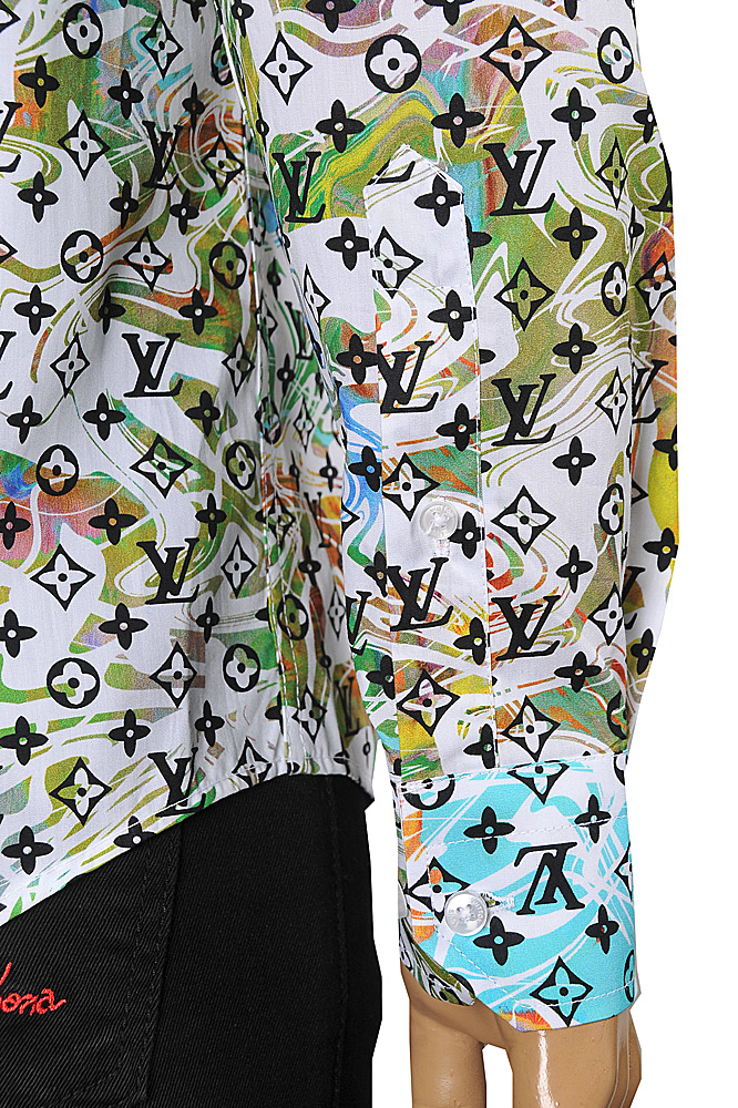 Mens Designer Clothes | LOUIS VUITTON menâ??s monogram colored long sleeve shirt 28