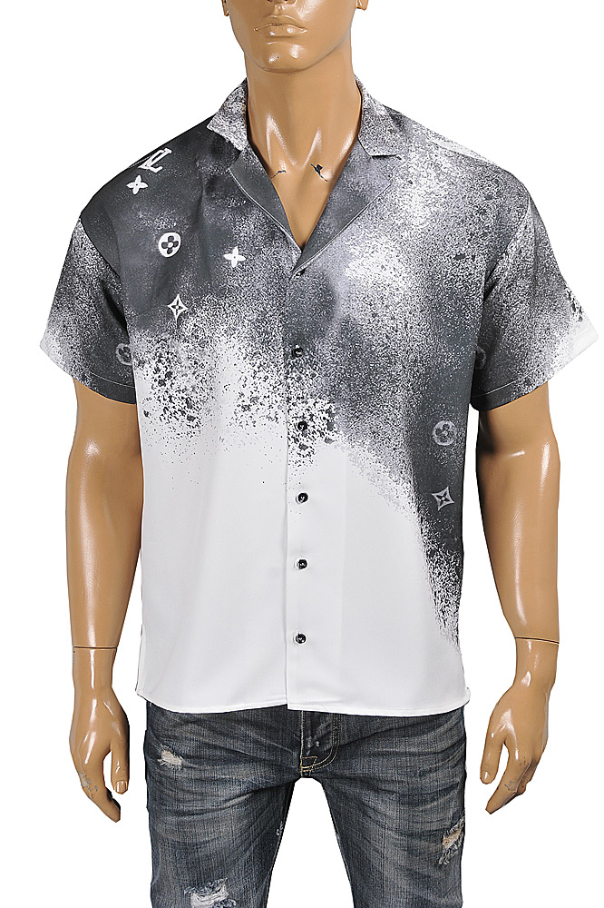 Mens Designer Clothes | LOUIS VUITTON menâ??s monogram short sleeve shirt 37