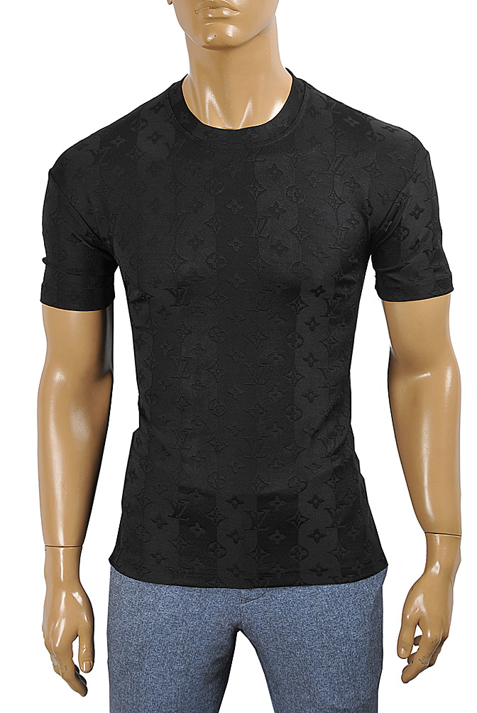 Mens Designer Clothes | LOUIS VUITTON men’s monogram t-shirt in black 23