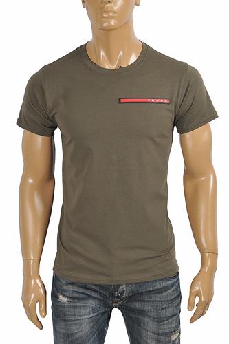 PRADA Men's t-shirt with front logo appliqué 114