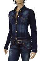 VERSACE Lady's Fitted Jeans Jacket #15