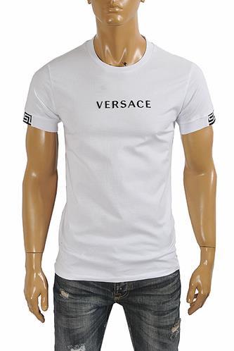 VERSACE men's t-shirt with front logo print 129