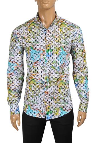 LOUIS VUITTON men’s monogram colored long sleeve shirt 28